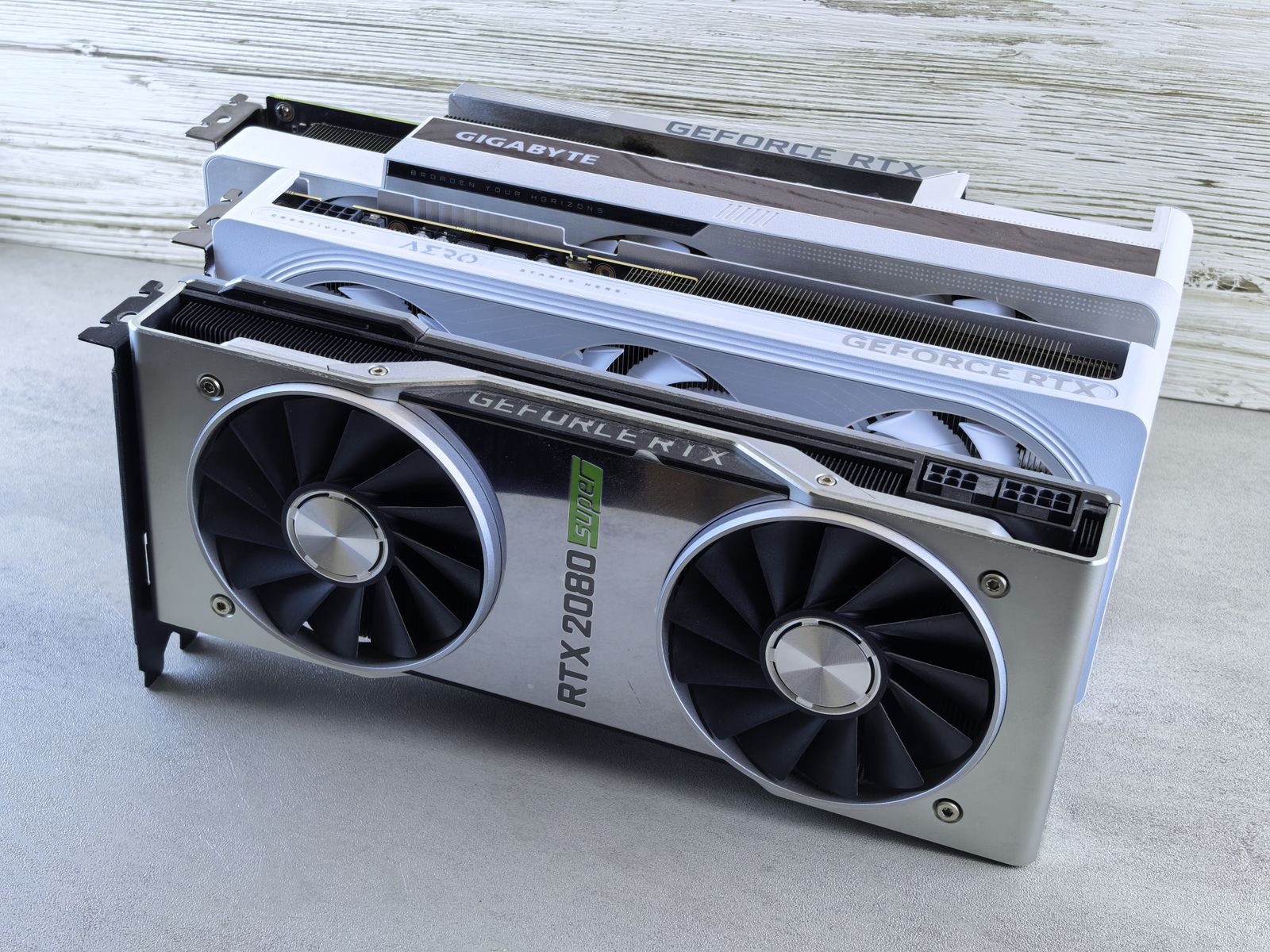 Close-up of a graphics card installed in a PC
