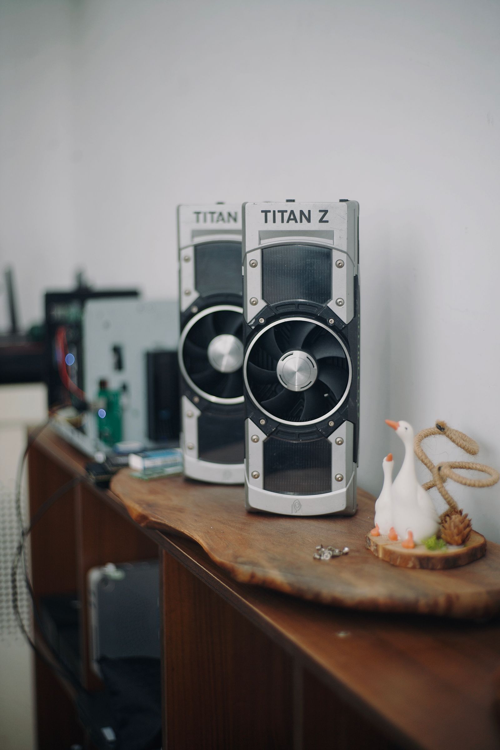 NVIDIA branded graphics card in a gaming PC