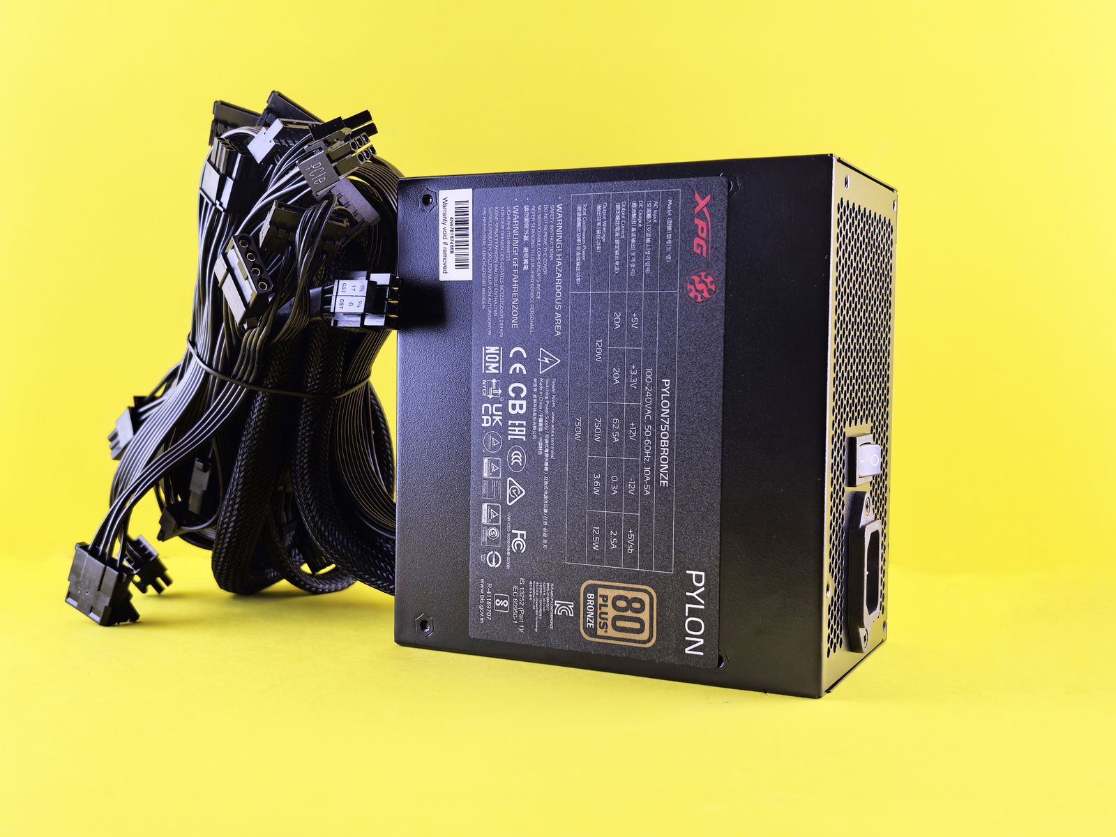 PC power supply unit with cables