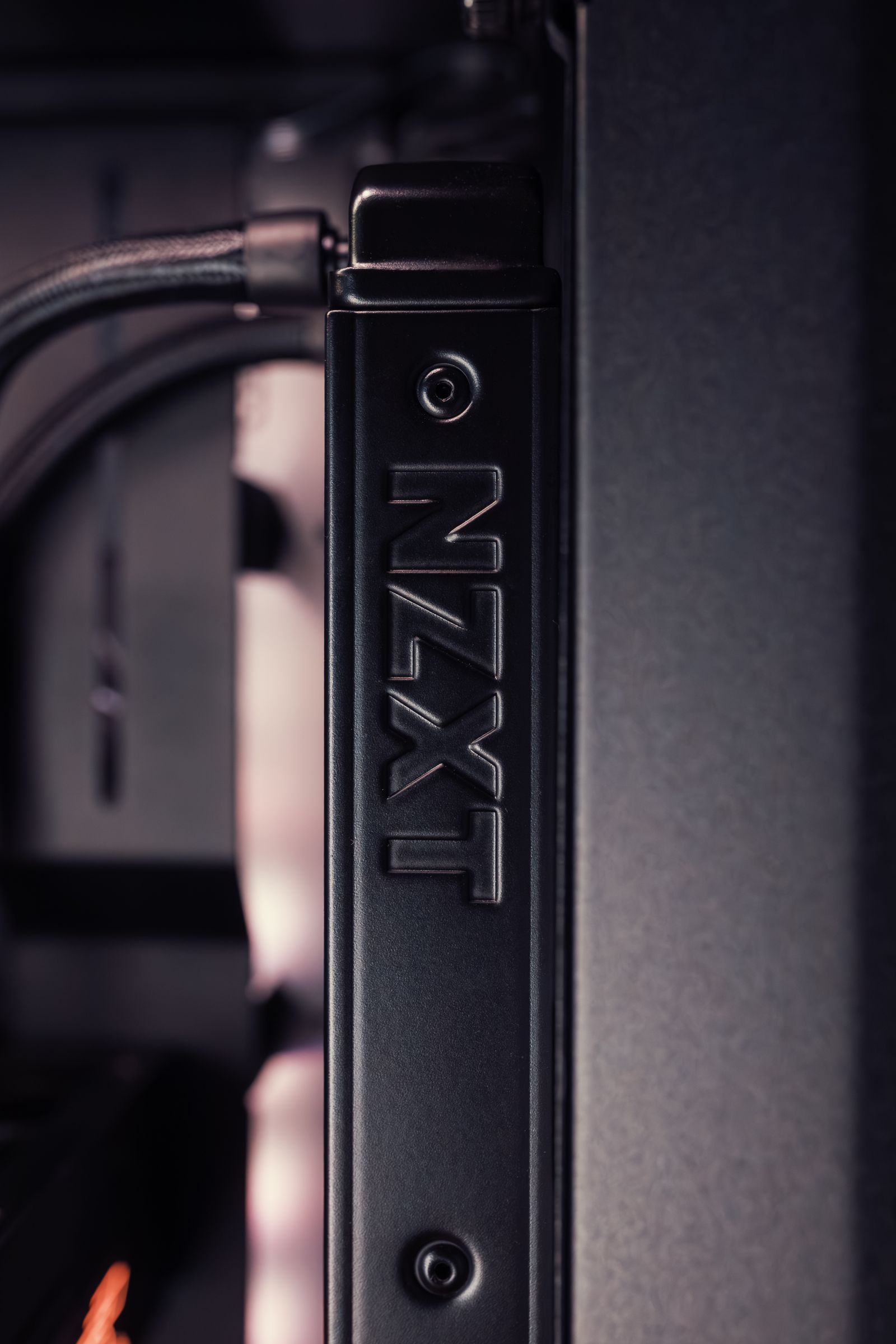 Modern NZXT computer case close-up